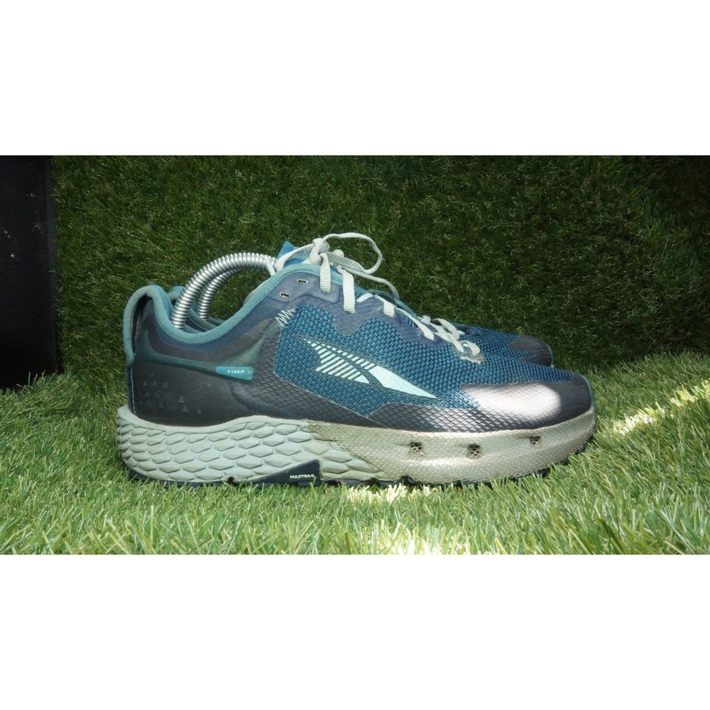 Altra Timp 4 Mens Trail Running Shoes Blue Teal Altra EGO MAX MaxTrac Sneaker